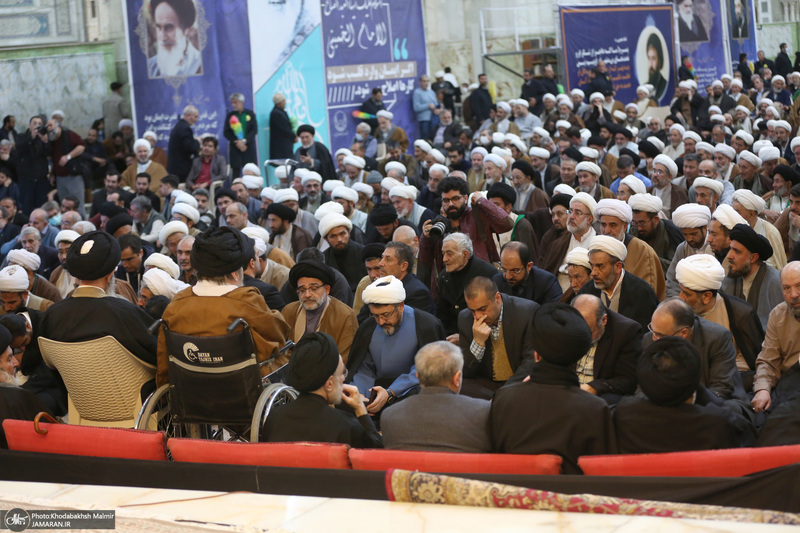 مراسم بیست‌و‌نهمین سالگرد ارتحال حاج سید احمد خمینی و بزرگداشت آیت‌الله بجنوردی در حرم امام