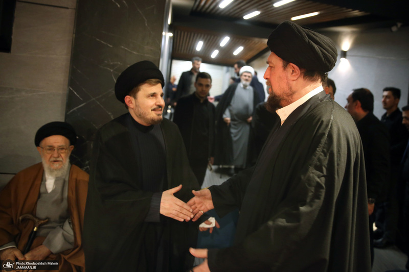 حضور سید حسن خمینی در منزل آیت الله امام جمارانی