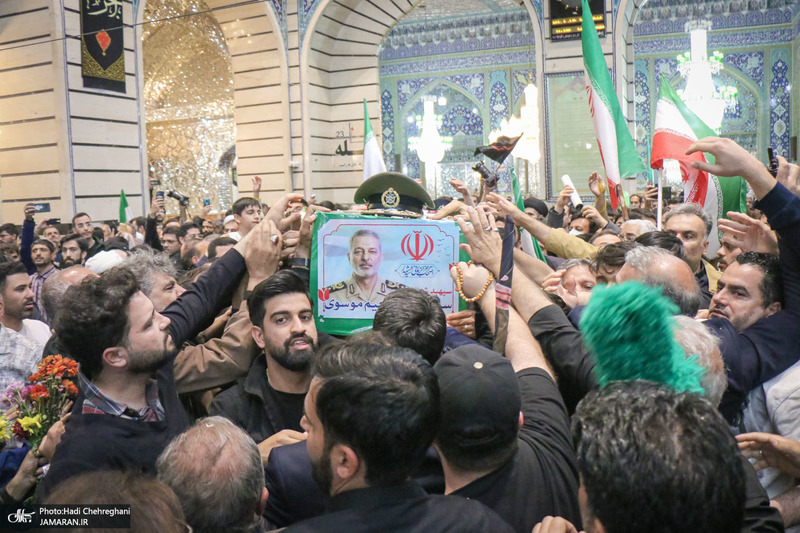 مراسم تشییع و خاکسپاری شهید امیر موسوی در قم