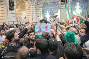 مراسم تشییع و خاکسپاری شهید امیر موسوی در قم