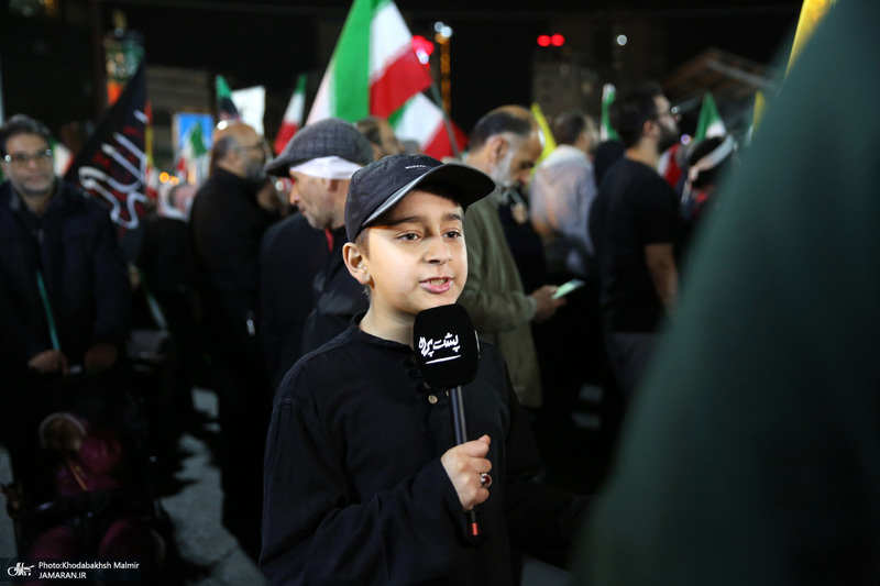 چهل و چهارمین شب اجتماع پرشور مردم در صادقیه