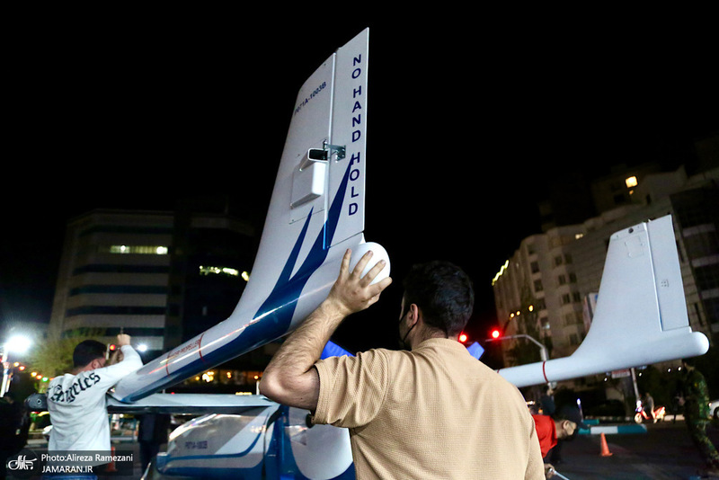 نصب و استقرار پهباد مهاجر 6 در سه راه قیطریه