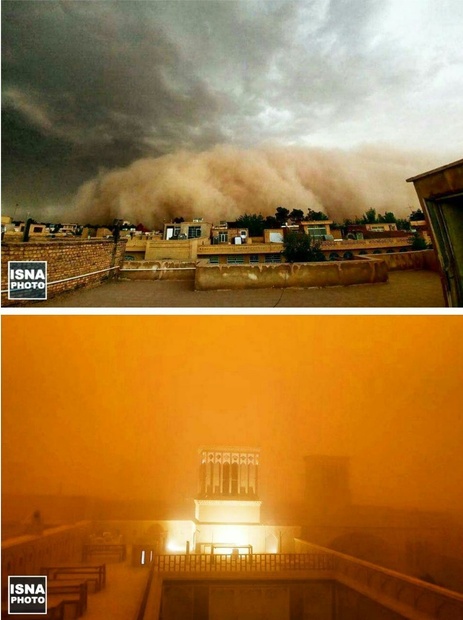 طوفان شن یزد را با خود برد! + عکس