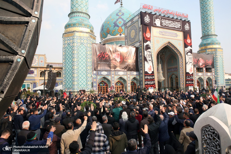 مراسم تشييع شهيد درياسالار علی شمخانی در امام زاده صالح (ع)