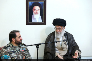 دیدار فرماندهان قرارگاه پدافند هوایی خاتم‌الانبیاء(ص) ارتش با فرمانده کل قوا 