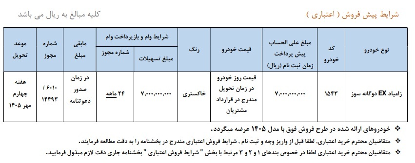 فروش اقساطی وانت نیسان دوگانه‌سوز (تیر 1405)