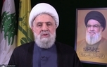 ببینید/ بغض شیخ نعیم قاسم هنگام یاد کردن از شهید سید حسن نصرالله 