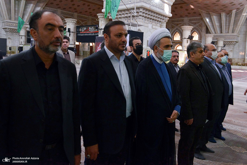 مراسم تودیع و معارفه رئیس حوزه قضایی بخش آفتاب در حرم امام خمینی