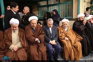مراسم وداع با پیکر آیت الله هاشمی رفسنجانی در حسینیه جماران