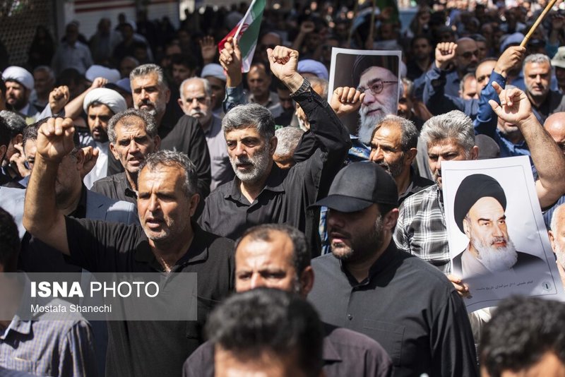 تشییع پیکر مطهر خانواده شهید حمله تروریستی رژیم صهیونیستی در ساری