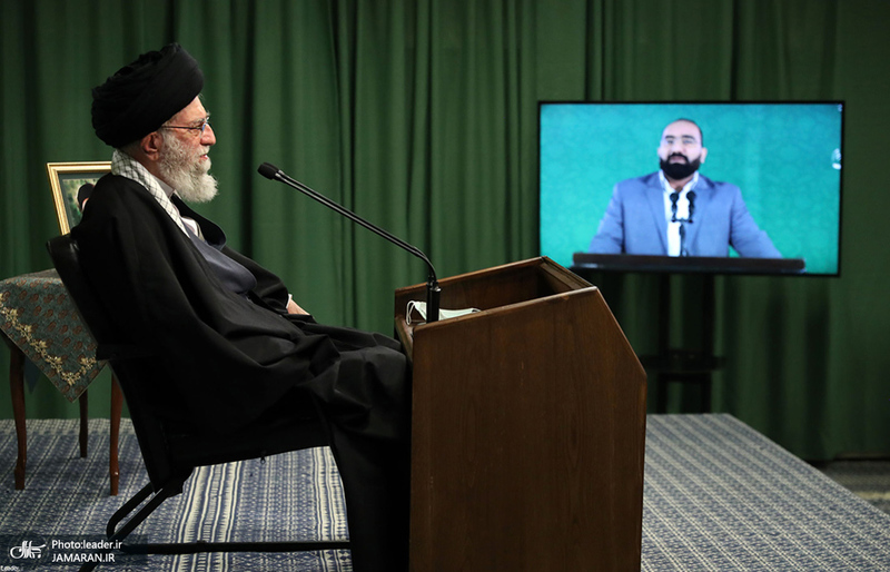 ارتباط تصویری مداحان اهل بیت (ع) با رهبر معظم انقلاب