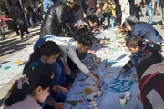 ۵۰۰ کودک خیابان امام خمینی (ره) نیشابور را تبدیل به بوم نقاشی کردند