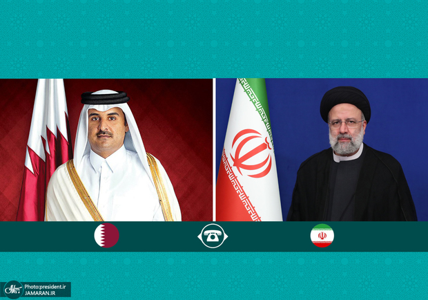 گفت‌وگوی تلفنی رئیسی و امیر قطر در مورد وضعیت فلسطین و همکاری های دو کشور