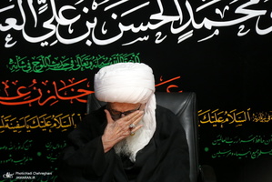 دسته عزاداری شهادت امام عسکری(ع) با حضور آیت العظمی وحید خراسانی