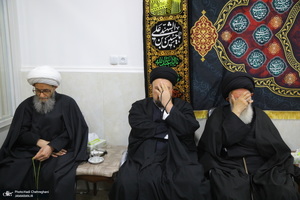 عزاداری شهادت حضرت فاطمه (س) در بیت آیت الله دوستی زنجانی‎