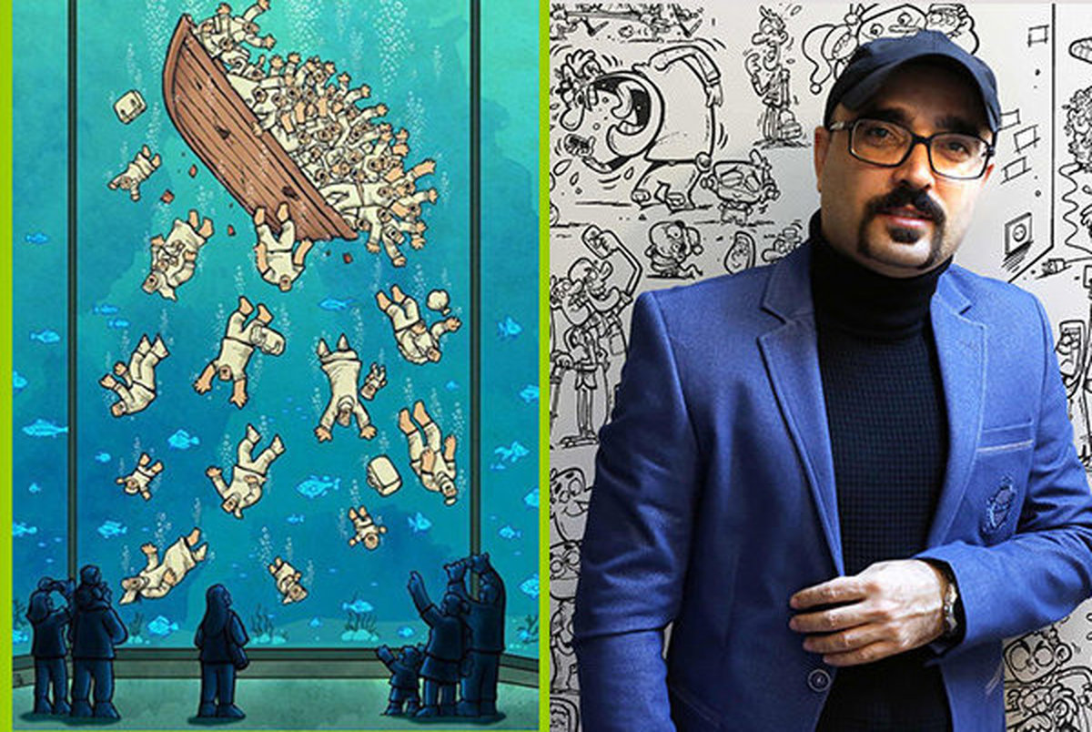 جایزه بزرگ جشنواره «ورد پرس کارتون» در دستان کارتونیست ایرانی