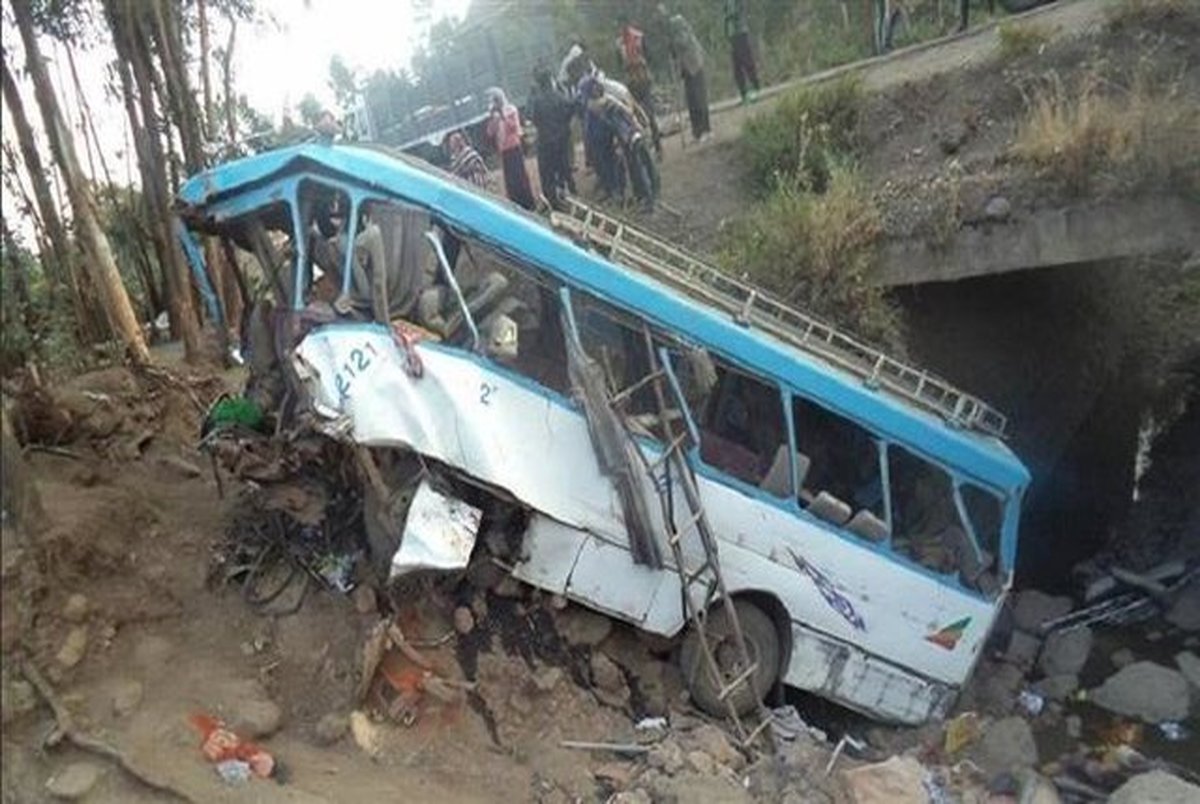 38 کشته در سقوط مرگبار اتوبوس در اتیوپی