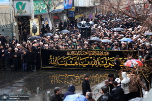 دسته عزاداری روز شهادت حضرت زهرا(س) با حضور آیت الله العظمی وحید خراسانی