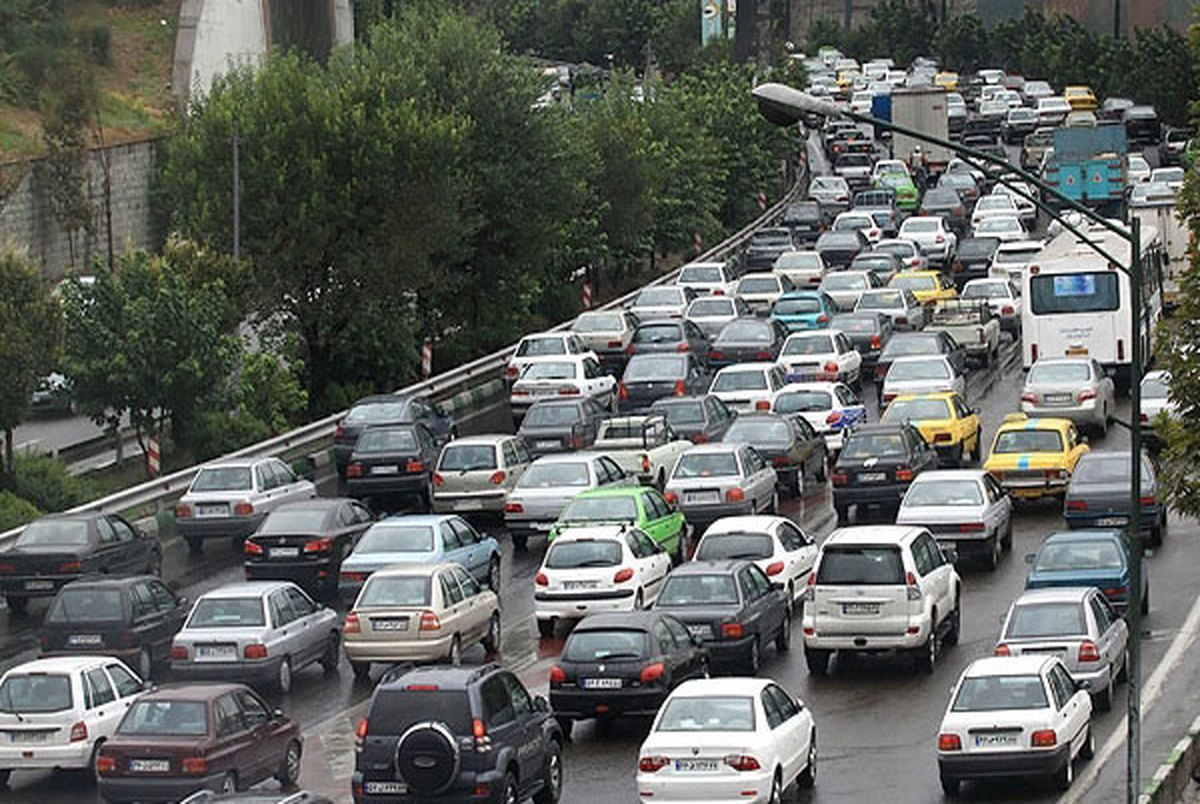 ترافیک شدید در جاده چالوس