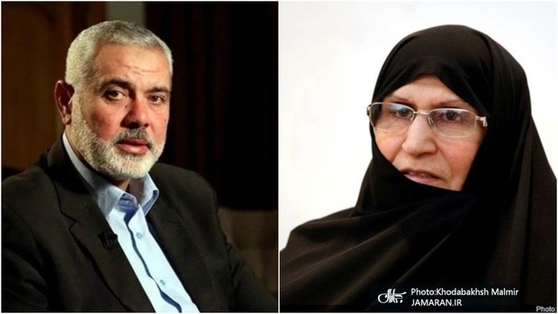 پیام تشکر رئیس دفتر سیاسی جنبش حماس برای دکتر زهرا مصطفوی