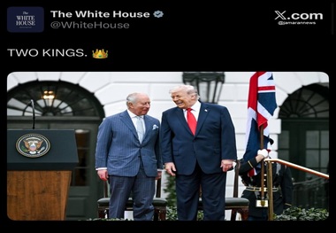 دولت ترامپ دوباره او را «پادشاه» خطاب کرد + عکس