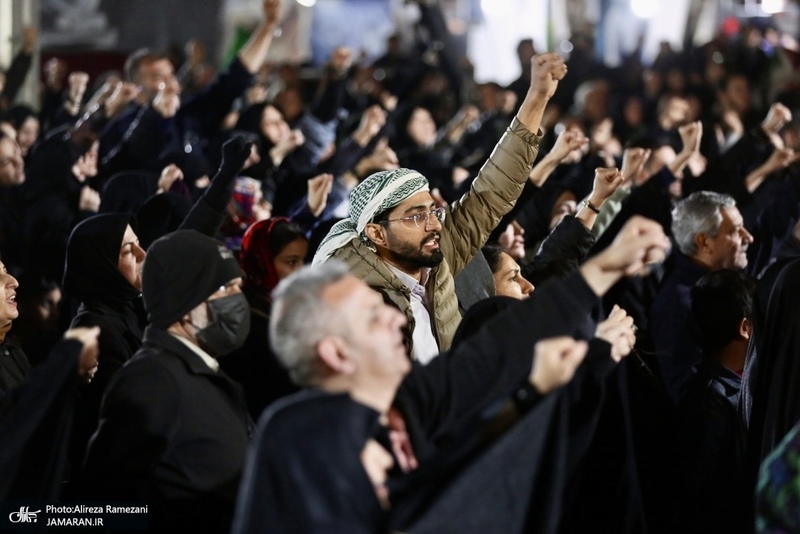 چهل و سومین شب اجتماع پرشور مردم در میدان تجریش