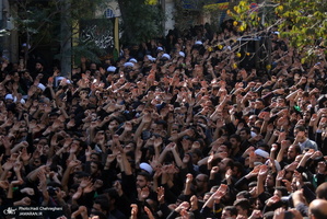 دسته عزاداری شهادت امام عسکری(ع) با حضور آیت العظمی وحید خراسانی