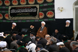 عزاداری در بیوت مراجع عظام تقلید و علما در سالروز شهادت حضرت فاطمه(س)