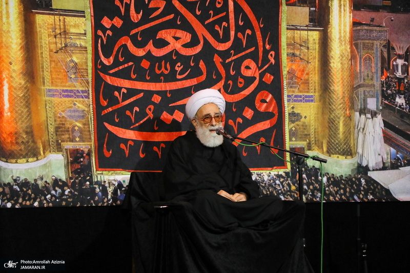 دسته عزاداری شهادت حضرت علی (ع) با حضور آیت‌الله العظمی وحید خراسانی