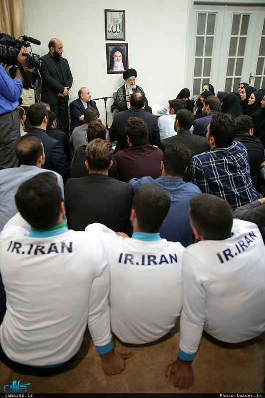 دیدار مدال‌آوران کاروان ورزشی ایران در بازی‌های آسیایی با رهبر معظم انقلاب