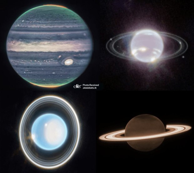 ثبت تصویر چهار سیاره بزرگ گازی در منظومه شمسی + عکس