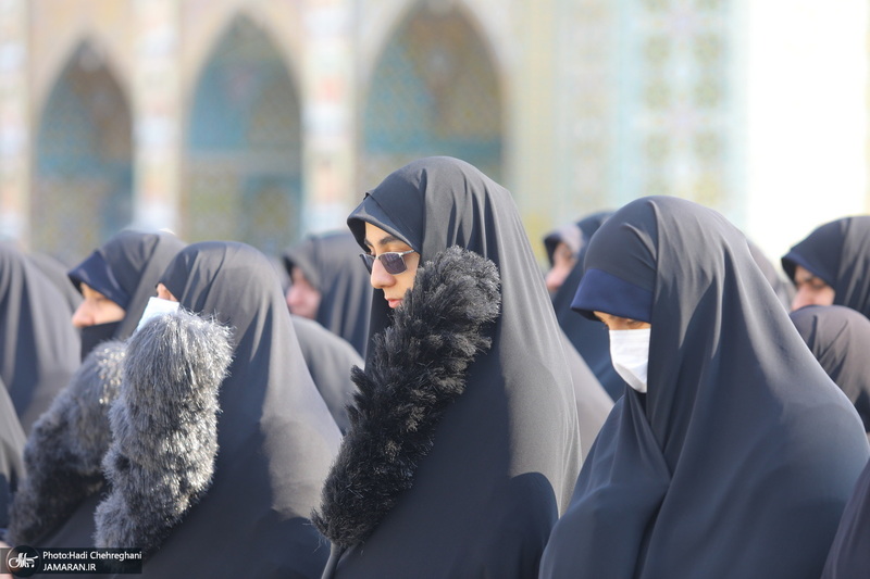 مراسم عزاداری خادمان حرم حضرت معصومه (س) در روز شهادت امام موسی کاظم (ع)‎