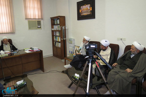 دیدار اعضای موسسه تنظیم و نشر آثار امام خمینی(س) نمایندگی قم با جمعی از مراجع و علما