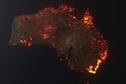 عکسی که میزان واقعی آتش سوزی در سراسر استرالیا را نشان می دهد