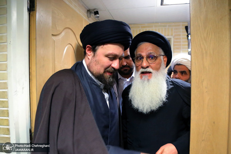 حضور سید حسن خمینی در مدرسه علمیه آیت الله العظمی خوانساری(ره)