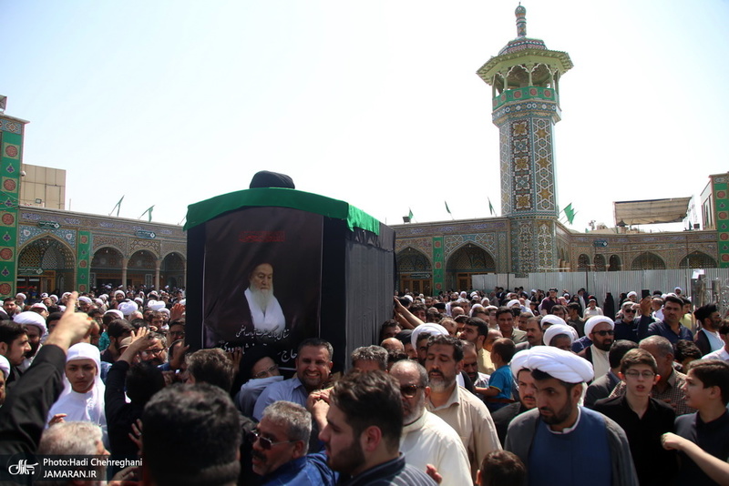 تشییع پیکر آیت الله العظمی حسینی شاهرودی(ره) در قم