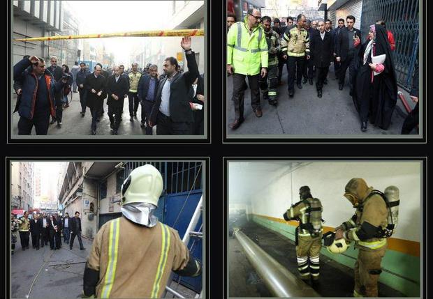شهردار تهران: احتمال نشست ساختمان اداری خیابان ولی عصر براثر حریق وجود دارد