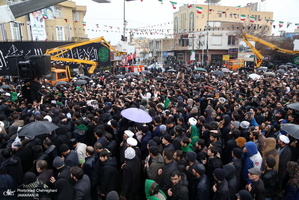 دسته عزاداری روز شهادت حضرت زهرا(س) با حضور آیت الله العظمی وحید خراسانی
