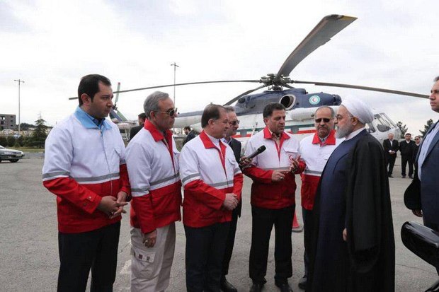 بازدید سرزده رئیس جمهو ری از پایگاه امداد نوروزی البرز