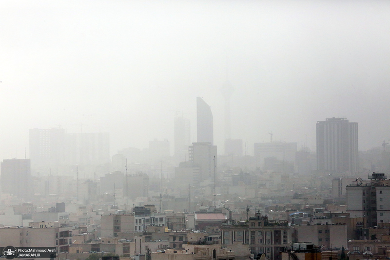 آلودگی شدید هوای امروز تهران - 19 فروردین 1401