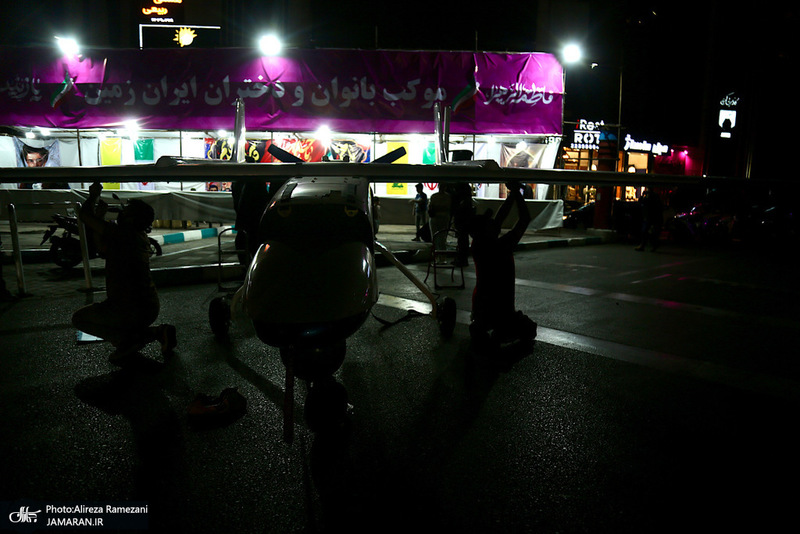 نصب و استقرار پهباد مهاجر 6 در سه راه قیطریه