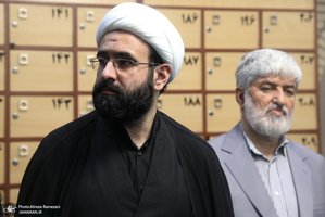 مراسم گرامیداشت شهید علی لاریجانی در مسجد بلال صدا و سیما