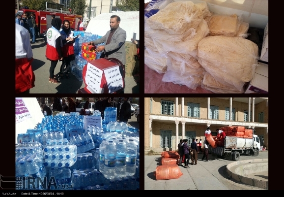 جمع آوری 68 محموله کمک های مردمی در مهاباد برای زلزله زدگان