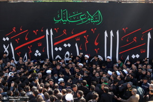 دسته عزاداری روز شهادت حضرت زهرا(س) با حضور آیت الله العظمی وحید خراسانی