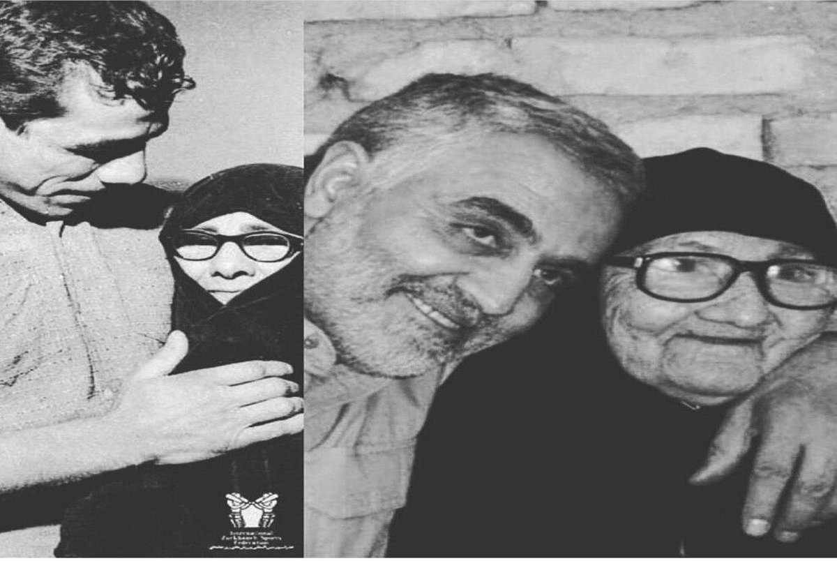 مقایسه عکس تختی و مادرش با شهید سردار سلیمانی و مادرش