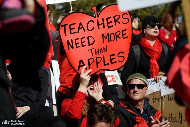 عکس/ ادامه اعتصاب معلمان آمریکایی