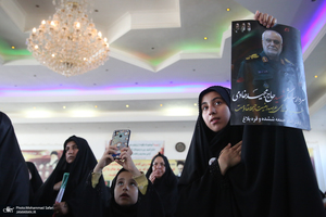 مراسم هفتمین روز شهادت سرلشگر پاسدار شهید مجید خادمی در روستای امیر حاجیلو - فسا