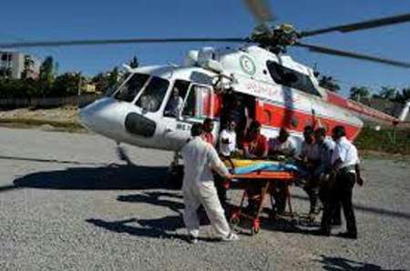 یک بیمار بوسیله بالگرد از خاتم به مرکز استان یزد انتقال یافت