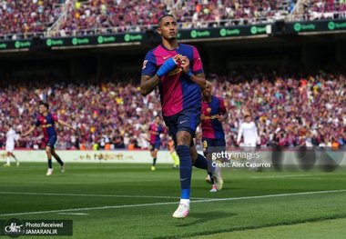 الکلاسیکو| ویدیوی گل چهارم بارسلونا به رئال مادرید بازهم توسط رافینیا