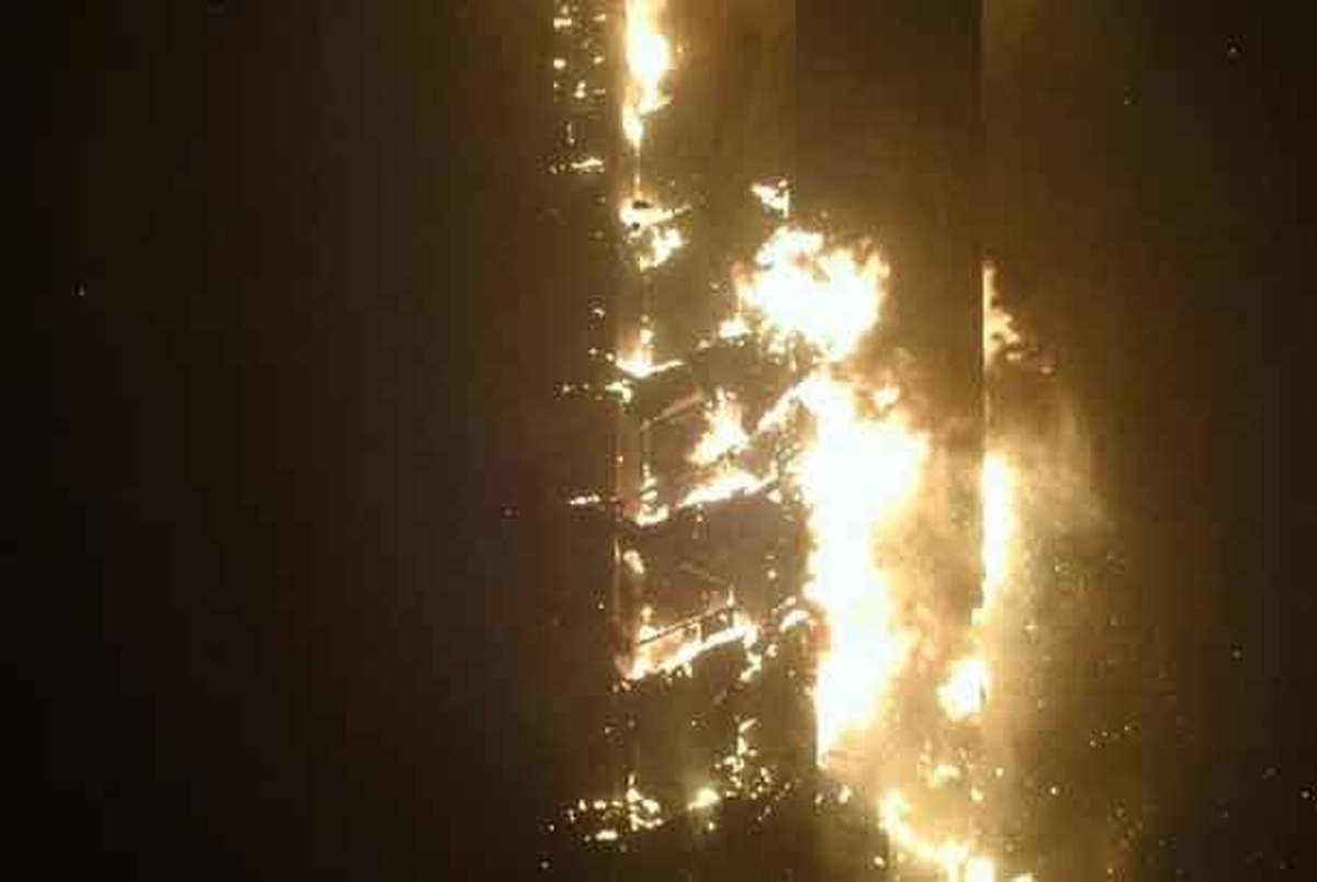 آتش سوزی برج «مشعل» در دوبی+ فیلم
